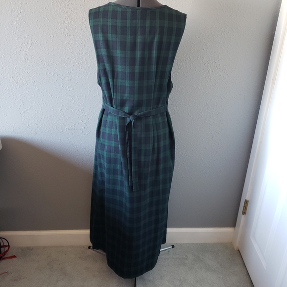 Ladies vintage plaid midi dress size 6 - Picture 3 of 8
